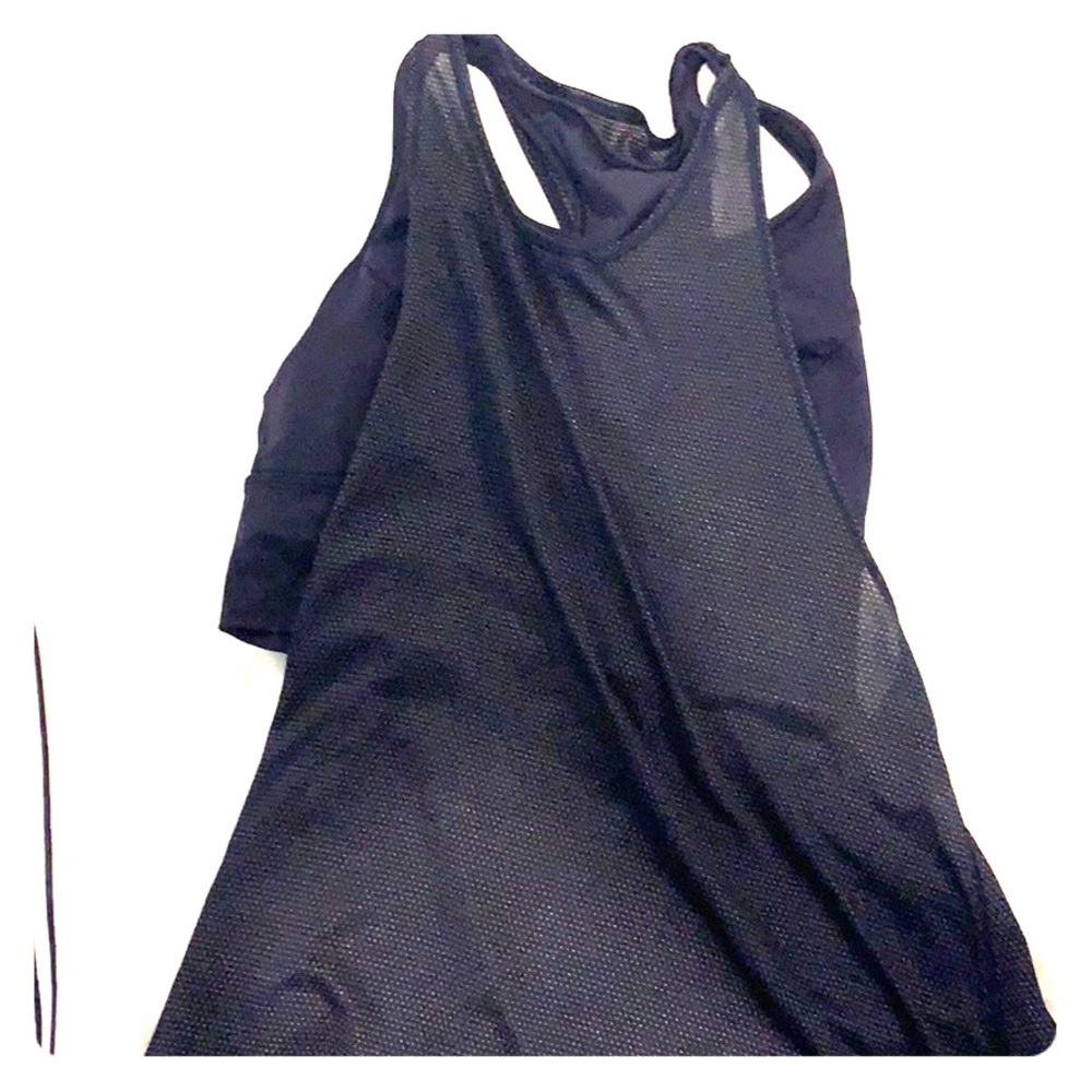 Lululemon Built in Bra Blue and Gold tank
